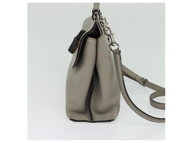 Gucci Bamboo Daily Top Handle in pelle Medium Marrone - vista 3