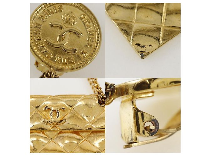 Cambon Chanel Vintage Medaillon Umhängetasche Brosche Metall Golden - Ansicht 3