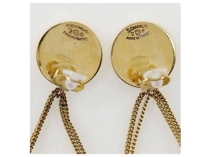 Cambon Chanel Vintage Medaillon Umhängetasche Brosche Metall Golden - Ansicht 4