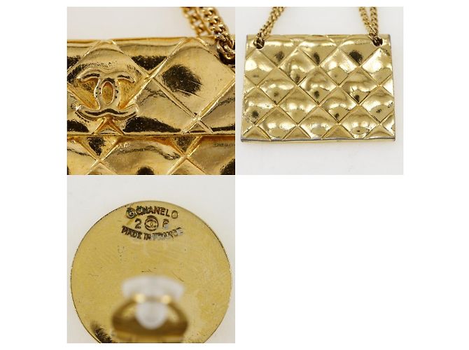 Cambon Chanel Vintage Medaillon Umhängetasche Brosche Metall Golden - Ansicht 5