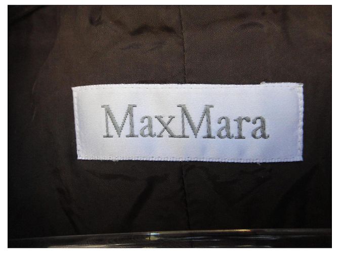 Giacca Max Mara marrone in lana e seta - vista 4