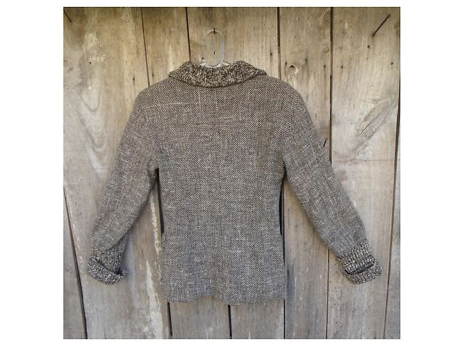 Giacca Max Mara marrone in lana e seta - vista 8