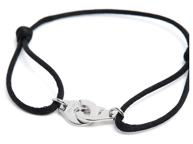 Bracciale Regolabile Dinh Van Menotte in Oro Bianco Argento - vista 2
