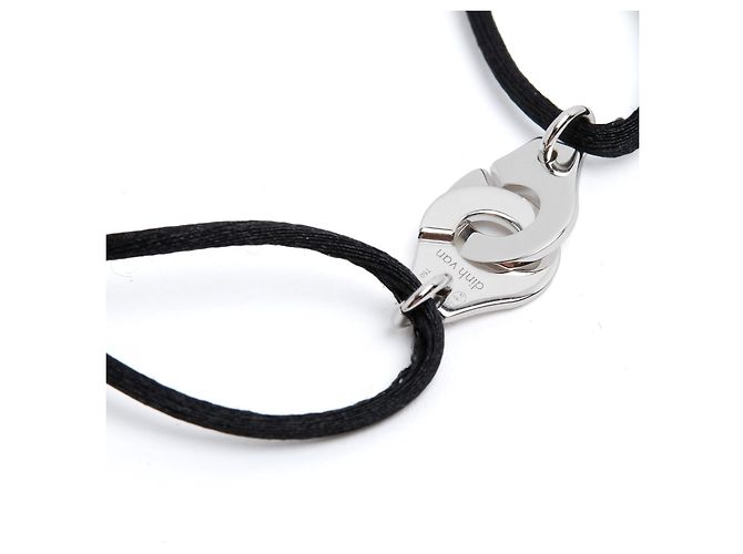 Bracciale Regolabile Dinh Van Menotte in Oro Bianco Argento - vista 3