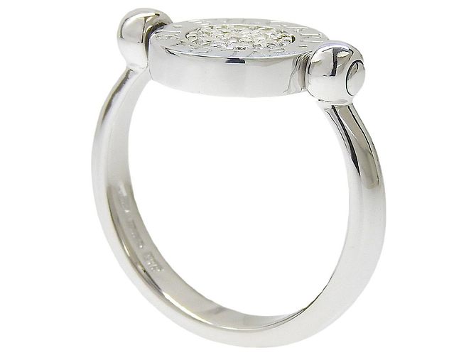 Bulgari Anello Flip Bvlgari Bvlgari Bvlgari in oro bianco 18K con diamanti e onice Argento - vista 2