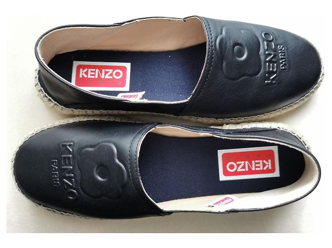 Espadrillas Kenzo Slip On in pelle nera Nero - vista 11