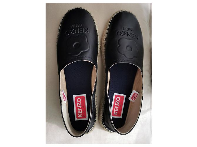 Espadrillas Kenzo Slip On in pelle nera Nero - vista 14