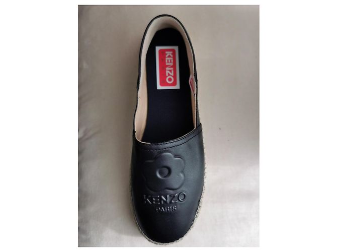 Espadrillas Kenzo Slip On in pelle nera Nero - vista 15