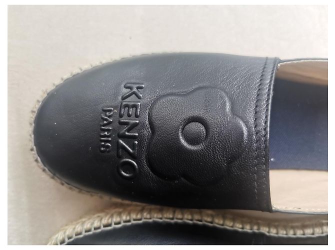 Espadrillas Kenzo Slip On in pelle nera Nero - vista 5