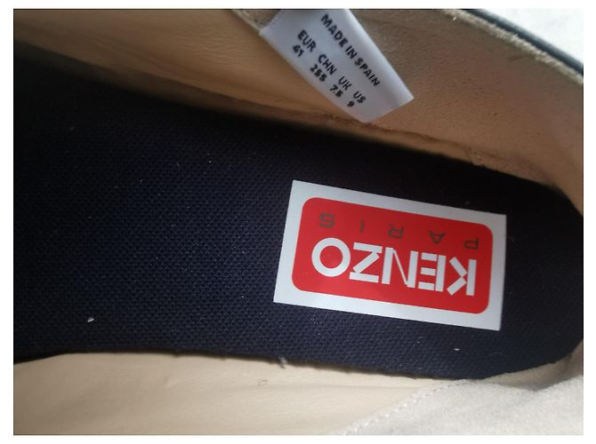 Espadrillas Kenzo Slip On in pelle nera Nero - vista 6