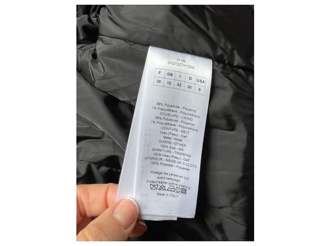 Dior Giacca Bomber Cannage Nera in Pelle e Poliammide Nero - vista 10