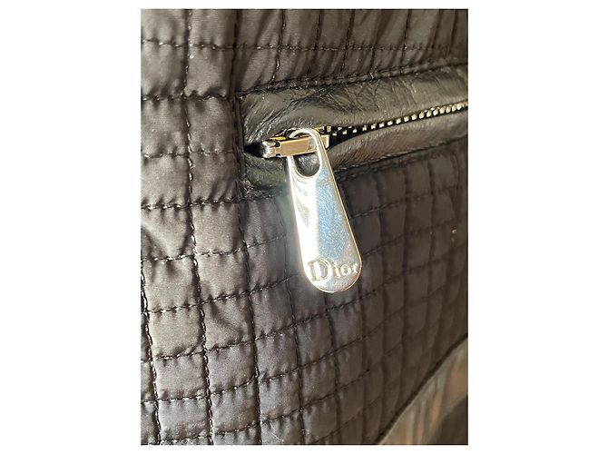 Dior Giacca Bomber Cannage Nera in Pelle e Poliammide Nero - vista 3