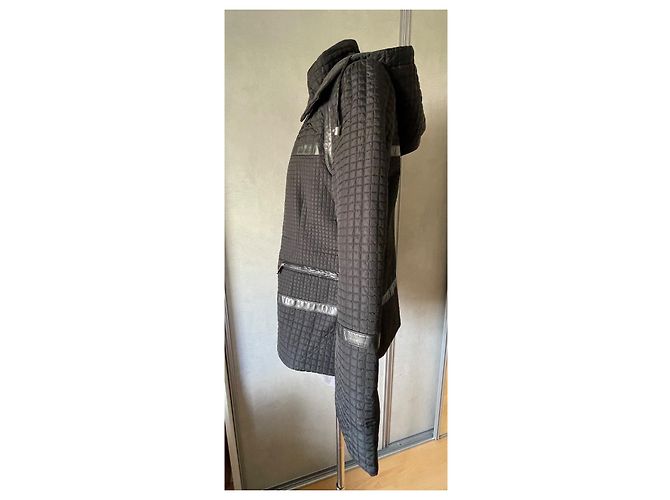 Dior Giacca Bomber Cannage Nera in Pelle e Poliammide Nero - vista 6