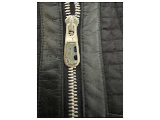 Dior Giacca Bomber Cannage Nera in Pelle e Poliammide Nero - vista 8