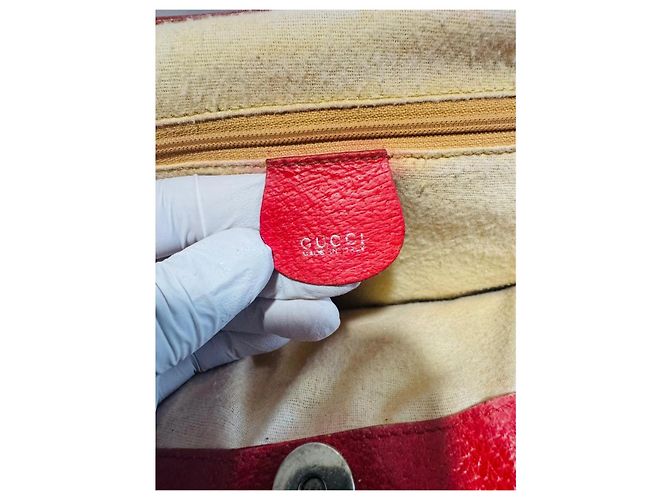 Borsa tote Gucci in pelle rossa Rosso - vista 11
