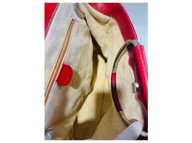 Borsa tote Gucci in pelle rossa Rosso - vista 12