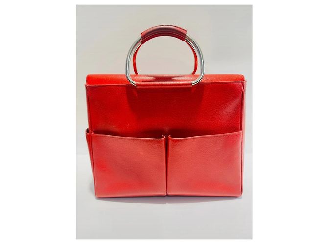 Borsa tote Gucci in pelle rossa Rosso - vista 4