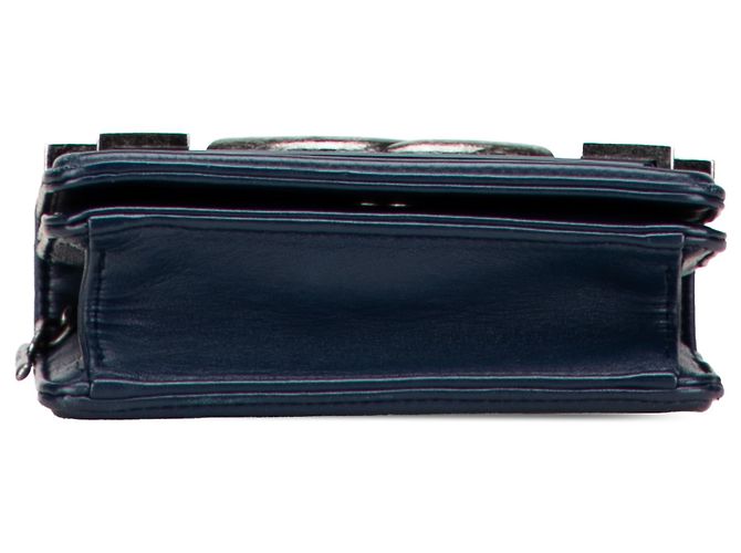 Chanel Mini Blu in Acrilico e Pelle di Vitello Boy Brick Flap Blu navy - vista 3