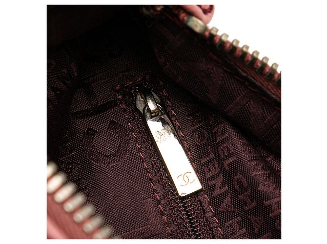 Borsa a spalla Chanel in pelle di vitello rosa con tasca frontale LAX - vista 8