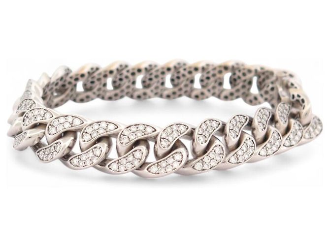 BRACCIALE EDOUARD NAHUM GOURMETTE DIAMANTI 3.12CT IN ORO BIANCO 18K - vista 2