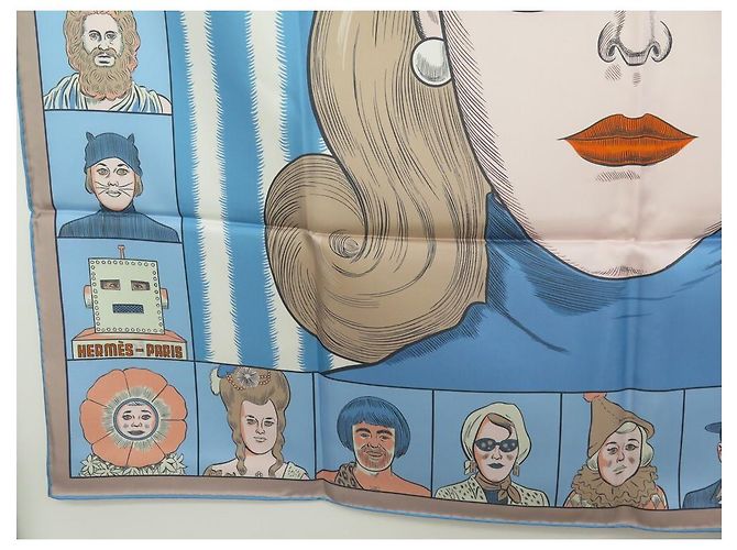 Hermès NUOVO FULARD HERMES DRESS CODE DOUBLE FACE DANIEL CLOWES GRIGIO SETA FULARD - vista 11