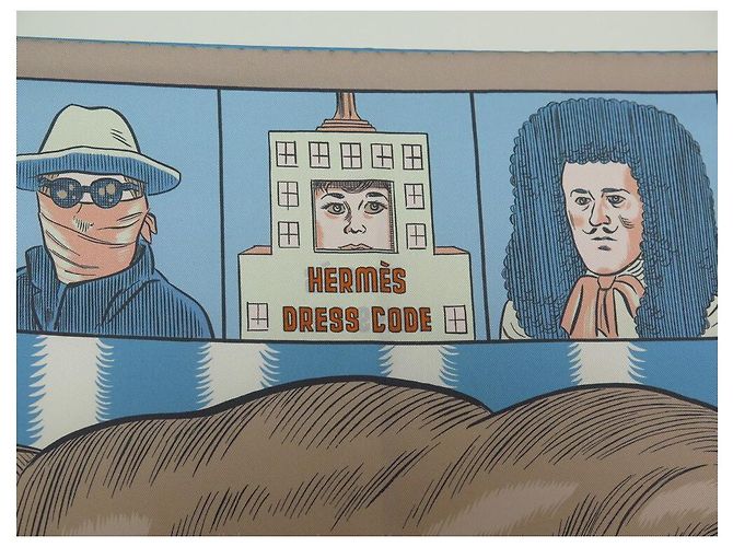 Hermès NUOVO FULARD HERMES DRESS CODE DOUBLE FACE DANIEL CLOWES GRIGIO SETA FULARD - vista 12