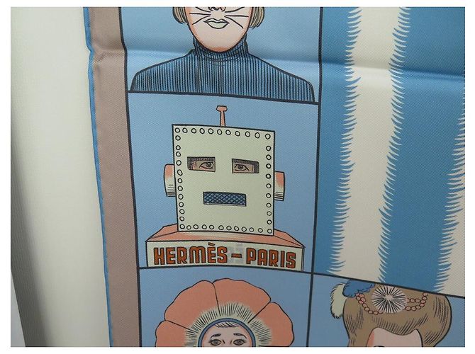 Hermès NUOVO FULARD HERMES DRESS CODE DOUBLE FACE DANIEL CLOWES GRIGIO SETA FULARD - vista 13