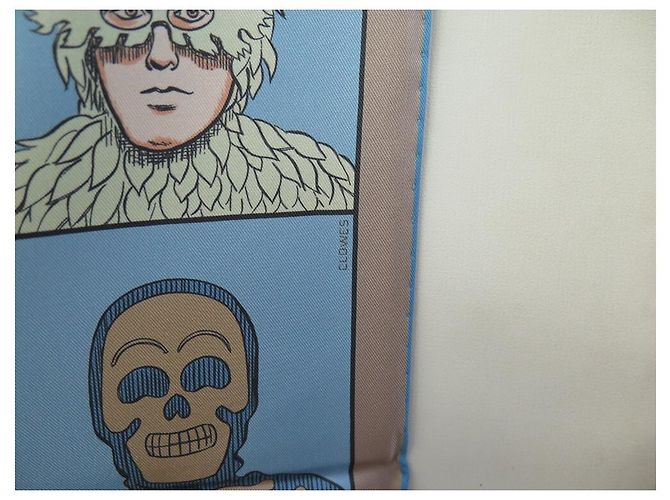 Hermès NUOVO FULARD HERMES DRESS CODE DOUBLE FACE DANIEL CLOWES GRIGIO SETA FULARD - vista 15