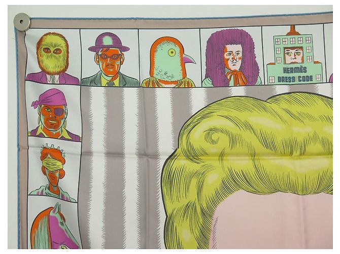 Hermès NUOVO FULARD HERMES DRESS CODE DOUBLE FACE DANIEL CLOWES GRIGIO SETA FULARD - vista 2