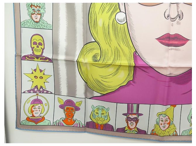 Hermès NUOVO FULARD HERMES DRESS CODE DOUBLE FACE DANIEL CLOWES GRIGIO SETA FULARD - vista 3