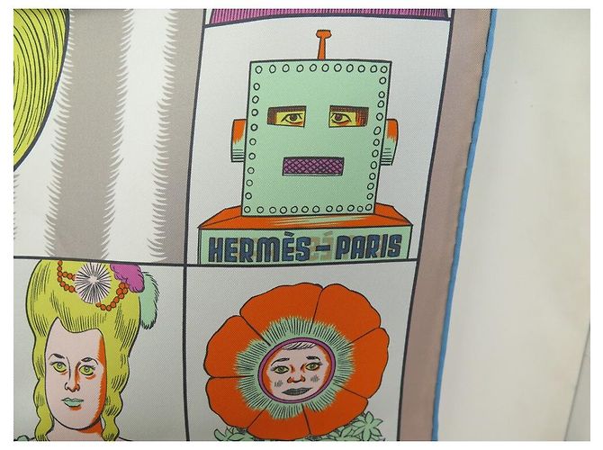Hermès NUOVO FULARD HERMES DRESS CODE DOUBLE FACE DANIEL CLOWES GRIGIO SETA FULARD - vista 5