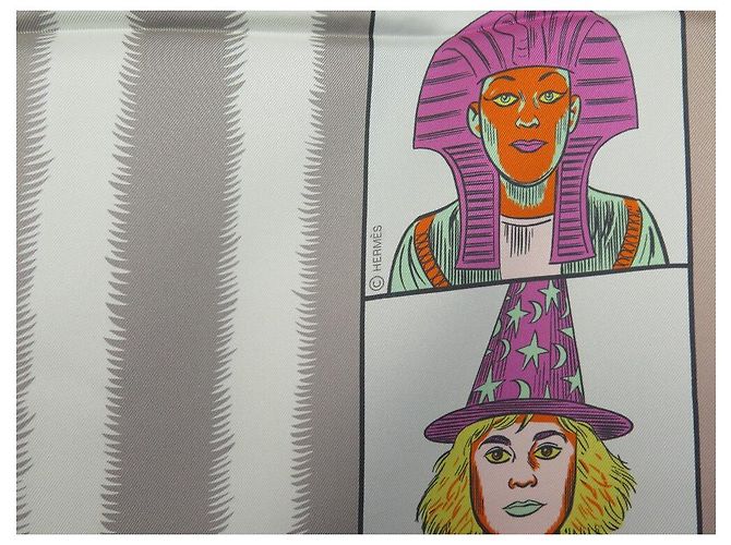 Hermès NUOVO FULARD HERMES DRESS CODE DOUBLE FACE DANIEL CLOWES GRIGIO SETA FULARD - vista 7