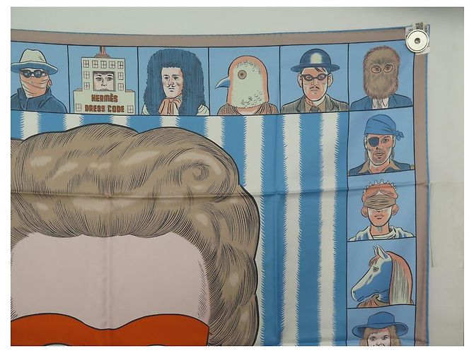 Hermès NUOVO FULARD HERMES DRESS CODE DOUBLE FACE DANIEL CLOWES GRIGIO SETA FULARD - vista 9