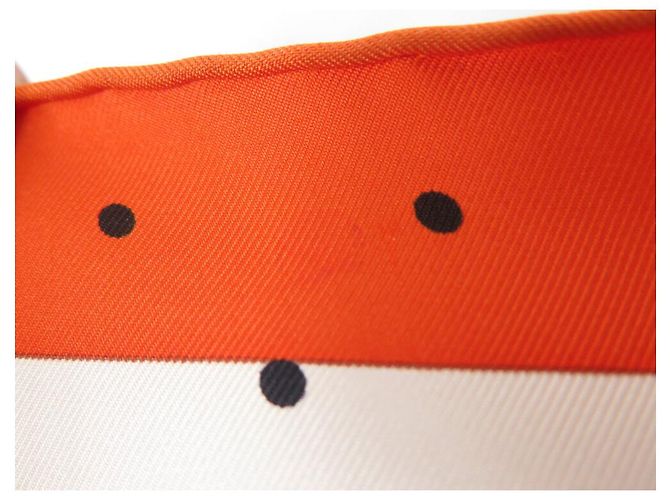 Hermès NUOVO SCIARPA HERMES INDICE BROMELIACEAE K SCOTT H003801S 90 SETA Arancione - vista 10