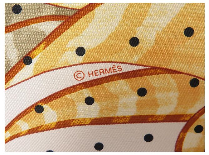 Hermès NUOVO SCIARPA HERMES INDICE BROMELIACEAE K SCOTT H003801S 90 SETA Arancione - vista 8