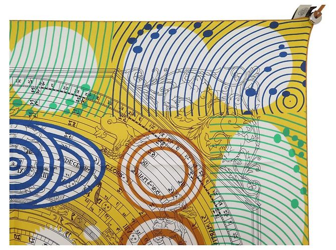 Hermès NUOVO FULARD HERMES ASTRONOMIA ASTROLOGIA DOPPIO LATO SETA 90CM Multicolore - vista 9