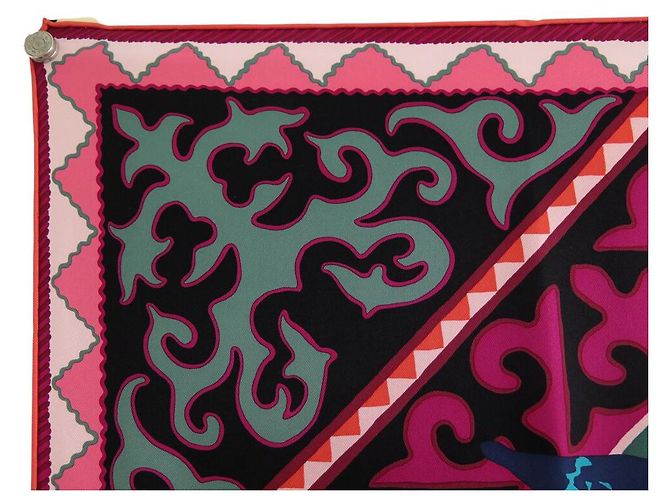 Hermès NUOVO SCIARPA HERMES APPALOOSA DES STEPPES H003067S 90x90 SETA SCATOLA Multicolore - vista 2