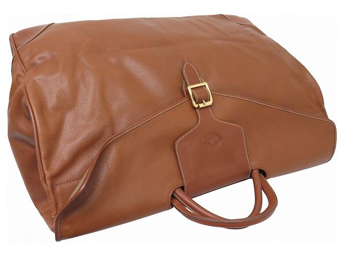 BORSA DA VIAGGIO LONGCHAMP 45CM IN PELLE GOFFRATA DORATA - vista 6