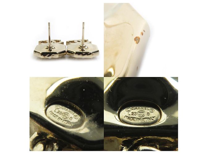 Brincos de metal com strass Coco Mark da Chanel Prata Dourado - vista 5