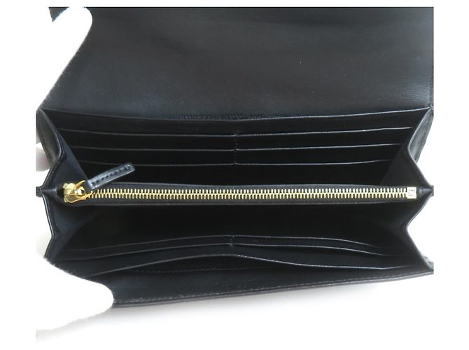 Fendi Schwarze Leder Lange Brieftasche - Ansicht 3