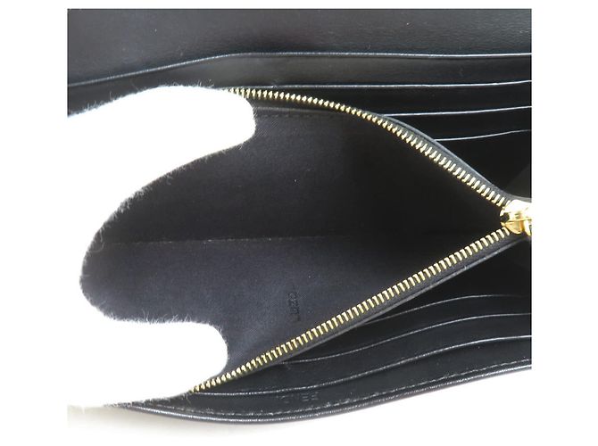 Fendi Schwarze Leder Lange Brieftasche - Ansicht 4