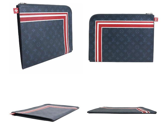 Borsa Clutch Pochette Jour GM Monogram Cobalt di Louis Vuitton Blu navy - vista 2