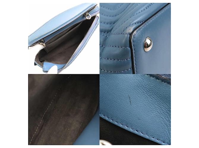 Borsa a Spalla Fendi Dotcom Blu - vista 3