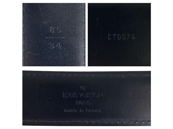 Louis Vuitton Epi Santur Ellipse Gürtel Schwarz Silber - Ansicht 3