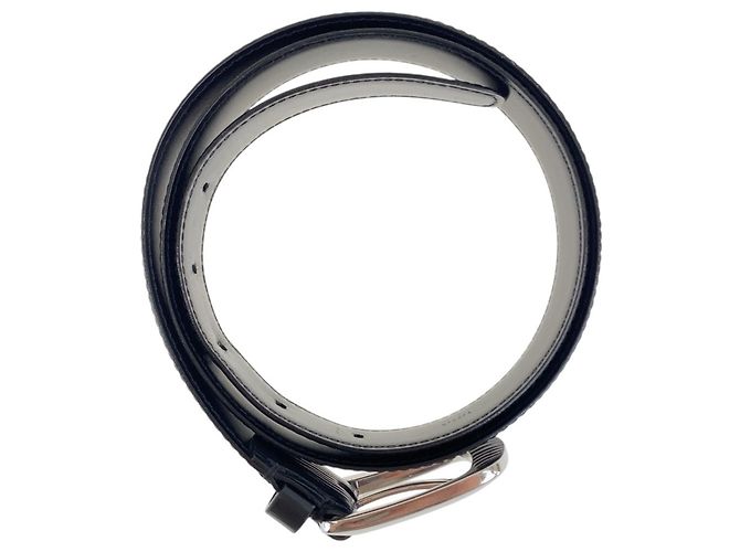 Louis Vuitton Epi Santur Ellipse Gürtel Schwarz Silber - Ansicht 8