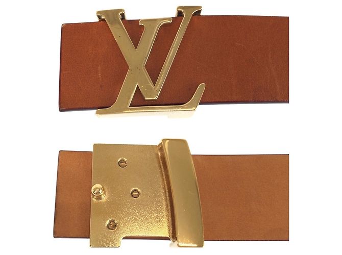 Cintura Santur LV Initial da uomo di Louis Vuitton Marrone D'oro - vista 5