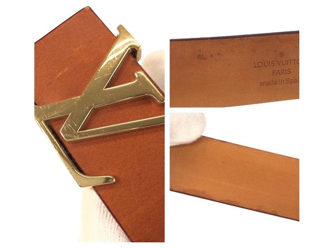 Cintura Santur LV Initial da uomo di Louis Vuitton Marrone D'oro - vista 9
