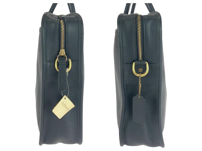 COACH Vecchio Coach 5296 Borsa a Spalla in Pelle Nera Nero - vista 8