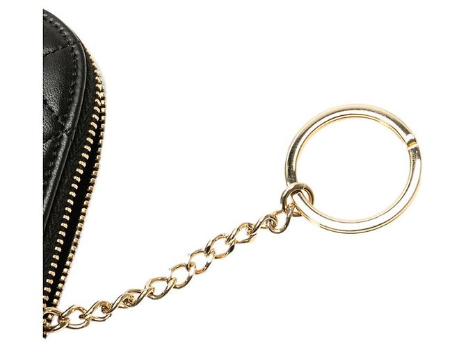 Monedero Matelassé Chanel en Cordero Negro - vista 11