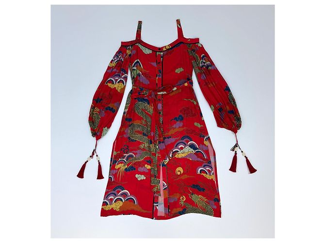 Autre Marque Vestido maxi Adriana Degreas Multicor - vista 3